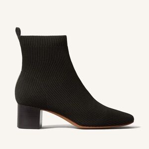 Everlane’s “The Glove Boot” - Black Knit Ankle Booties